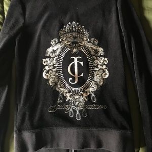 JUICY COUTURE // velour zip up hoodie